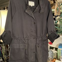Ladies XL .. A New Day Gray Utility Jacket With Draw String Waist