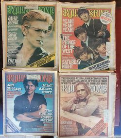 Vintage 28 issues Rolling Stone Newspaper mag 70's 80's 90's  Bowie Grateful Dead Joplin Beatles