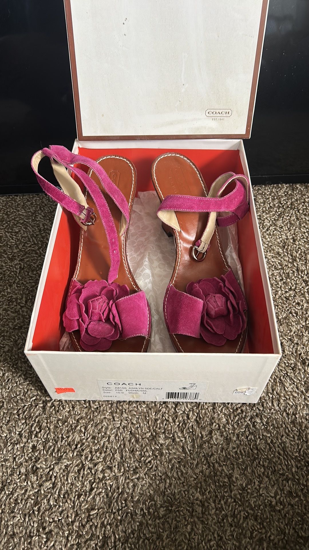 Pink Coach Sandals
