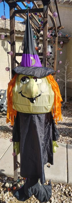 Gemmy Halloween hanging collapsing pop open witch