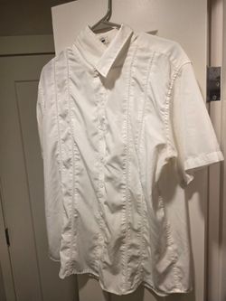 L Coofandy White Button Up Shirt