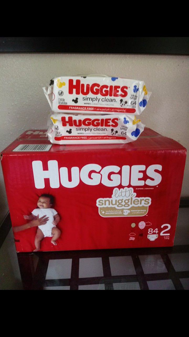 Huggies Little Snugglers Size 2!!READ THE ADDDD❤👶💛