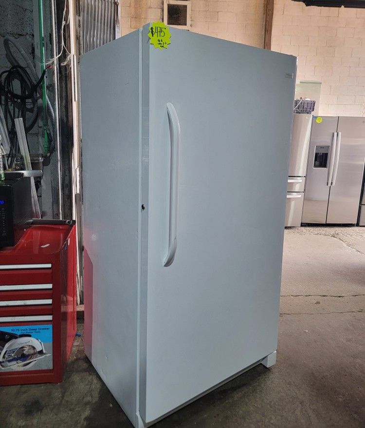 Frigidaire- 16.6 Cubic F.t Frost-Free Upright Freezer White Working Perfectly 4-months Warranty 