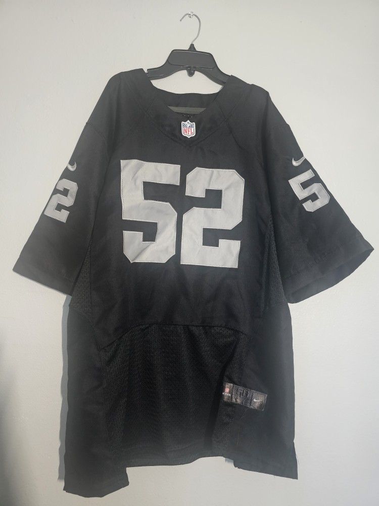 Nike Khalil Mack Oakland Raiders #52 game jersey size 56