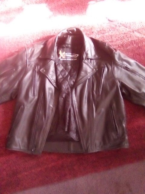 Motorcycle - Element -Leather Motorcycle Jacket Size Large