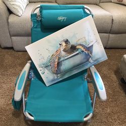 Folding Beach Chair for Adults, 4-Position Aluminum Lightweight Beach Chair