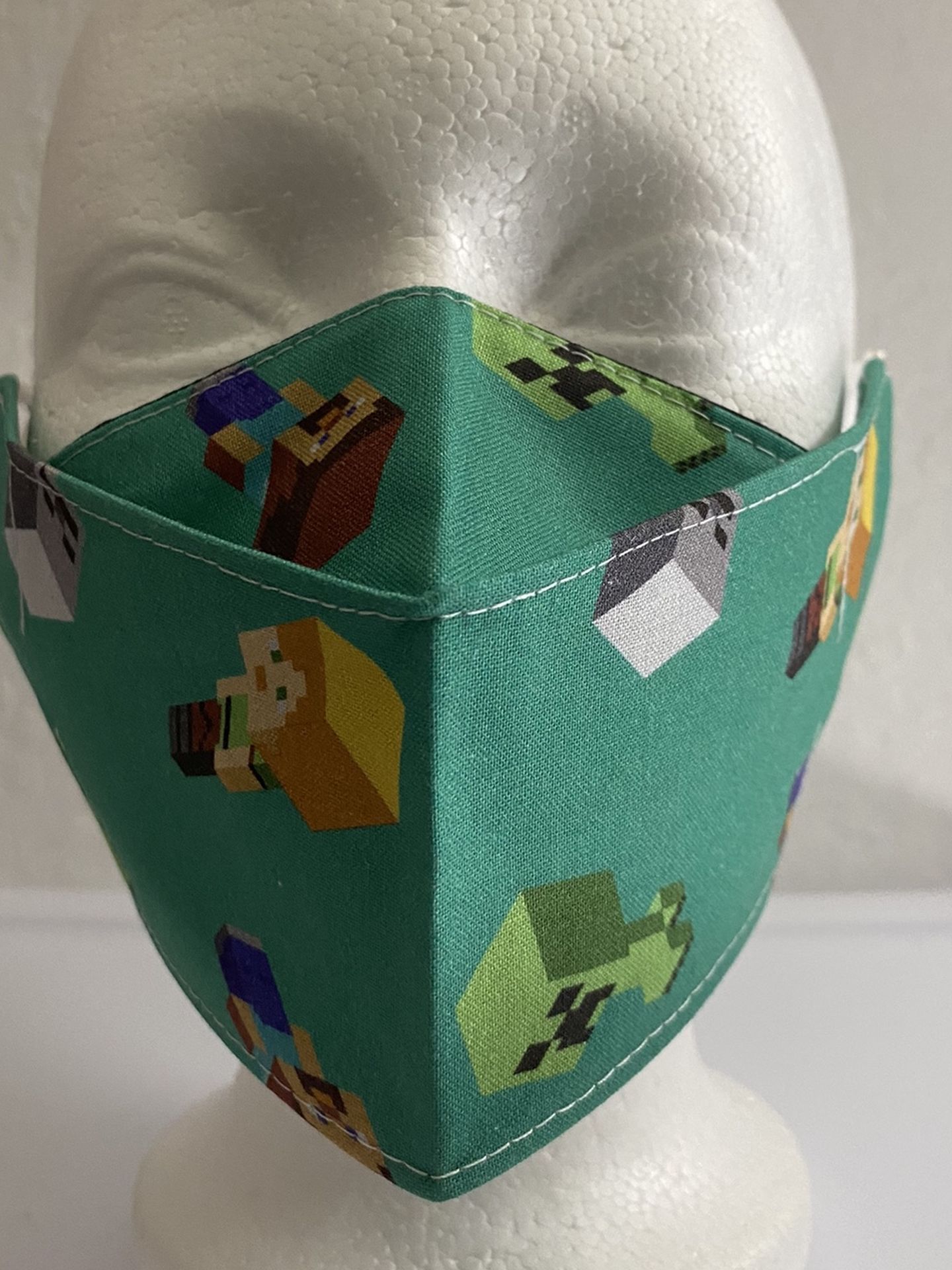 3D Face Mask Adults (Minecraft)-D31