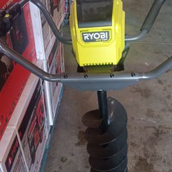 RYOBI 40V HP Brushless Cordless Earth Auger Powerhead with 8 in. Bit with 4.0 Ah Battery and Charger