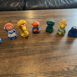 Vintage 1970s Sesame Street Finger Puppet Set 