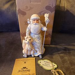 Enesco Jim Shore "Gracious Giving To All" White Woodland Santa With Fox (contact info removed)