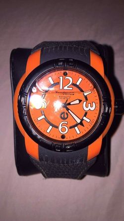 Tendence Gulliver Hydro Automatic Watch Orange Dial 300M Liquid Filled Crystal