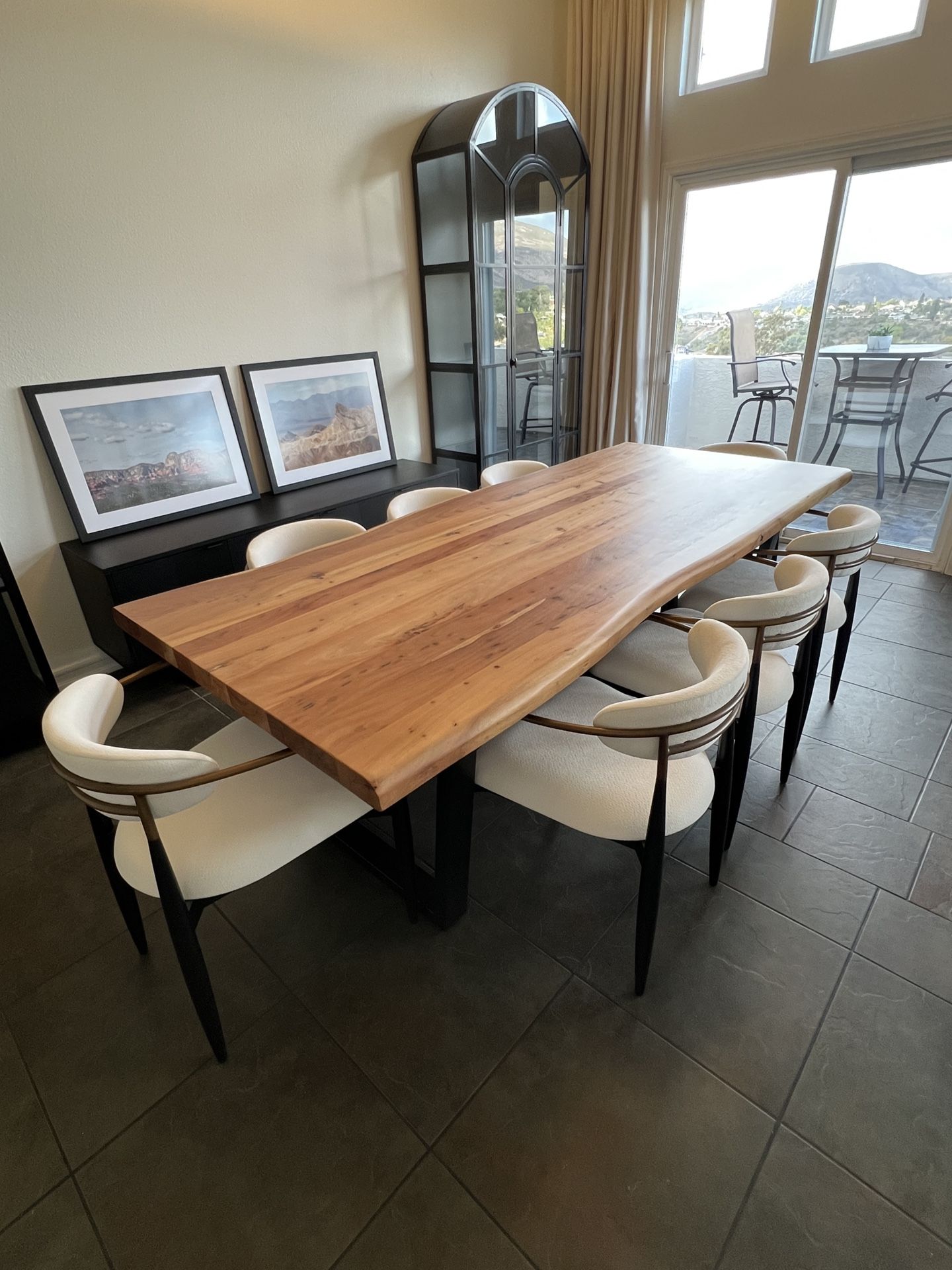 Modani Live Edge Acacia Wood Dining Table