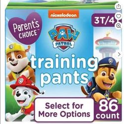 Parent's Choice Paw Patrol Training Pants For Boys, 3T/4T, 86 Count