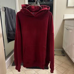Men’s Oversized Red Hoodie Worn Twice Xl