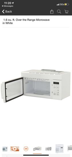 1.6 ft.³ over the range microwave