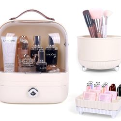 Makeup Organizer and Storage Skincare Organizers Cases Cosmetic Organizer Large Beauty Box Holder for Vanity Countertop Bathroom Counter Bedroom Desk(