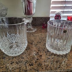 Crystal ice buckets , fifty dollars each perfect never been used