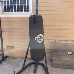 Punching Bag/ Pull-Dip Bars.