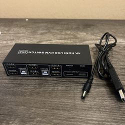 HDMI KVM Switch Dual Monitors 2 Computers 