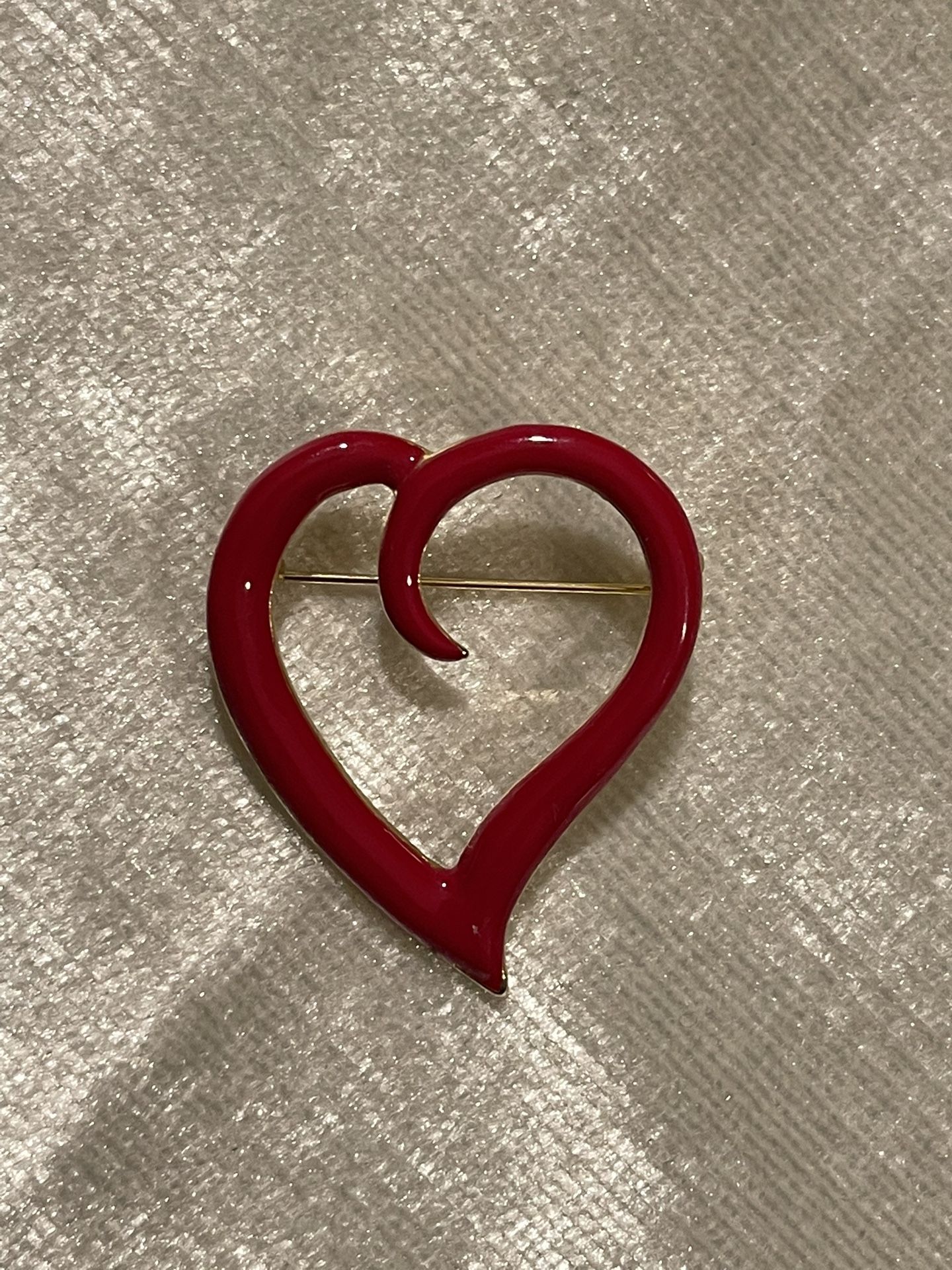 Heart Shaped Enamel Pin Brooch 