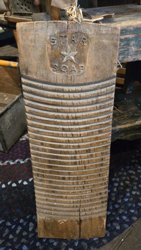 Antique Wood Scrub Board 1800's