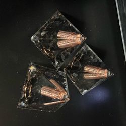 3 Set Copper Energy Pyramids 