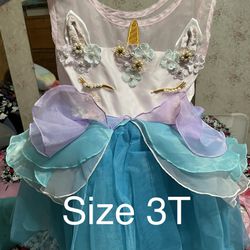 Unicorn Costumes/Dresses Kids Size 3t & 4t
