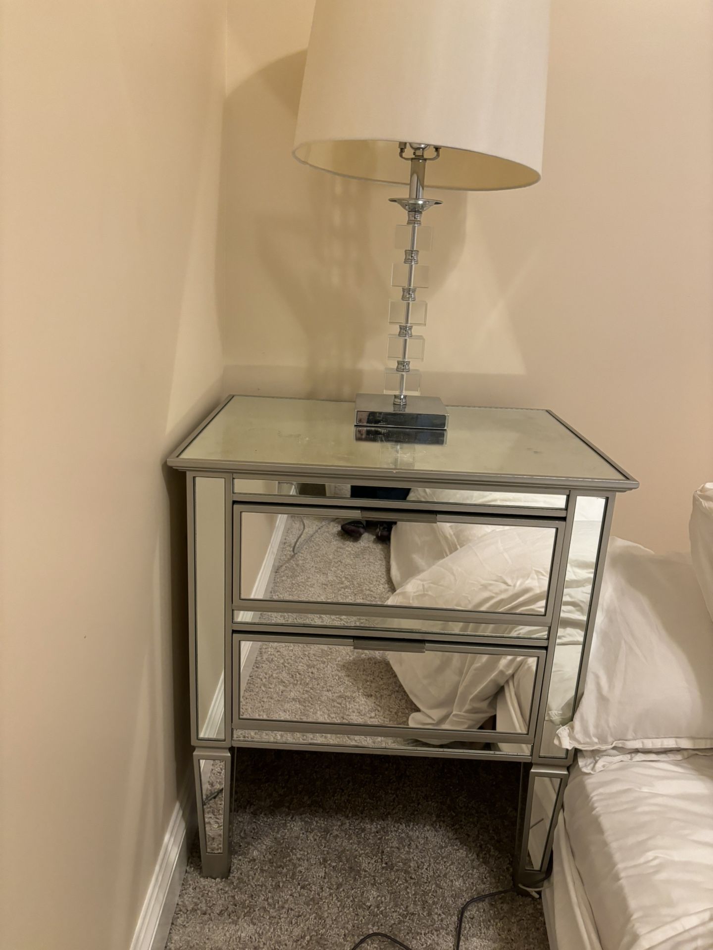 Pottery Barn Park Mirrored Nightstands
