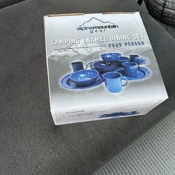 Camping Enamel Dining Set