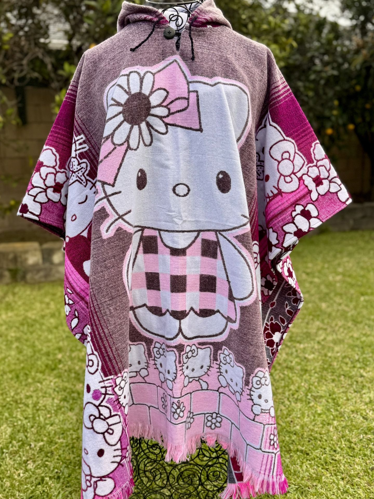 Hello Kitty Adult Size Alpaca Poncho