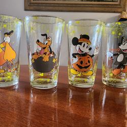Disney Halloween Set Of Glass Cups