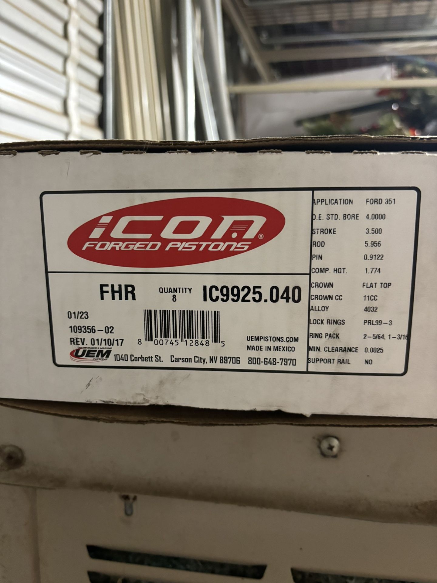 Icon Forged Aluminum Pistons