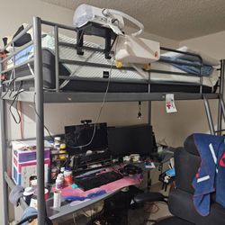Bunk Bed Frame With Desk