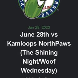 (2 Tickets) The Portland Pickles! Tickets - June 28th