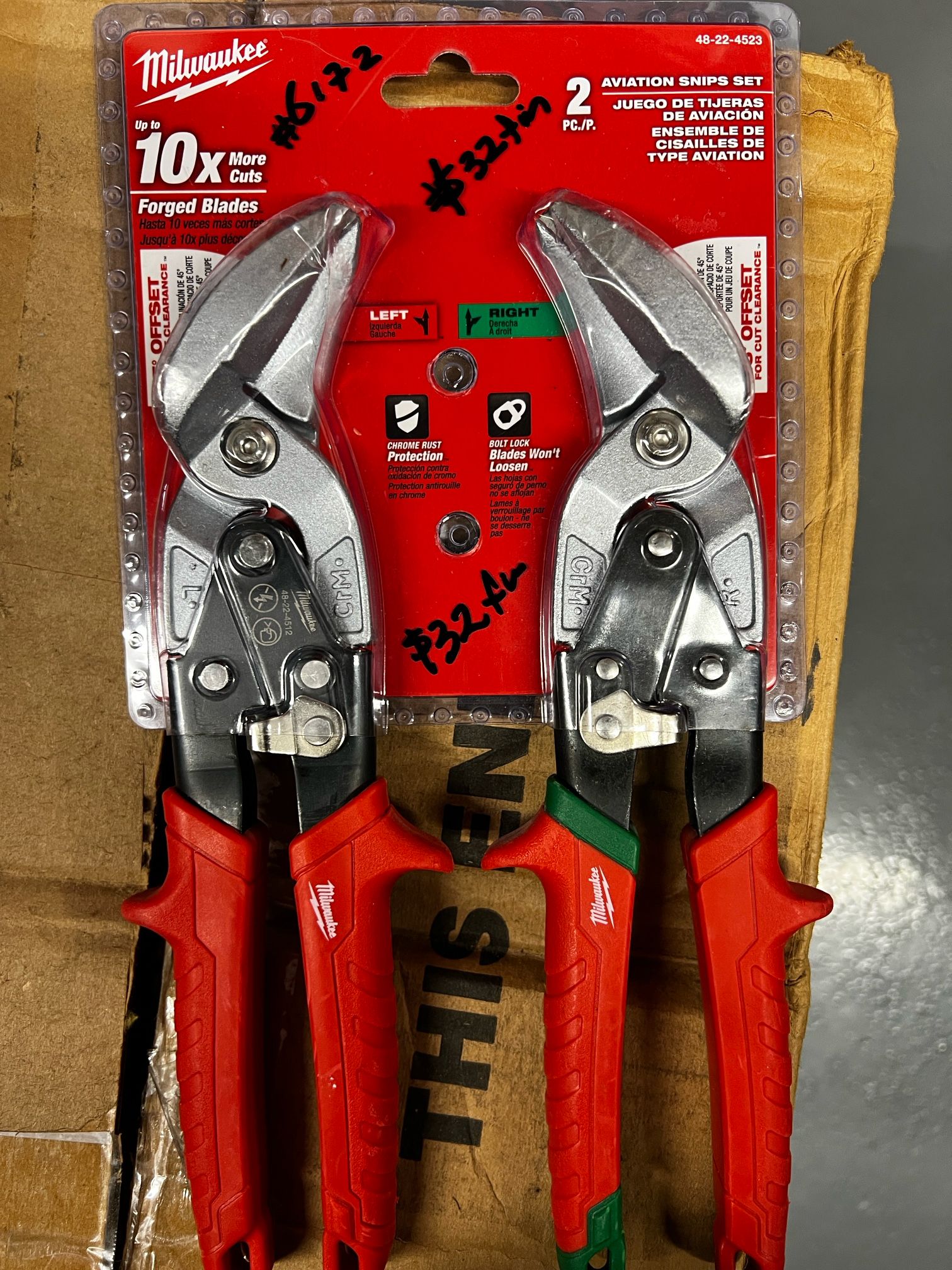 Milwaukee 2 Pcs Aviation Snips Set