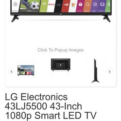 LG Electronics 43LJ5500 43-Inch 1080p Smart LED TV
