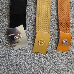 3 stretch vintage belts