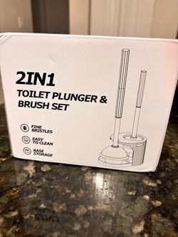 Toilet plunger and brush