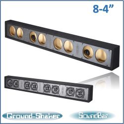 black 8-4” speaker soundbar (speakers not included)
