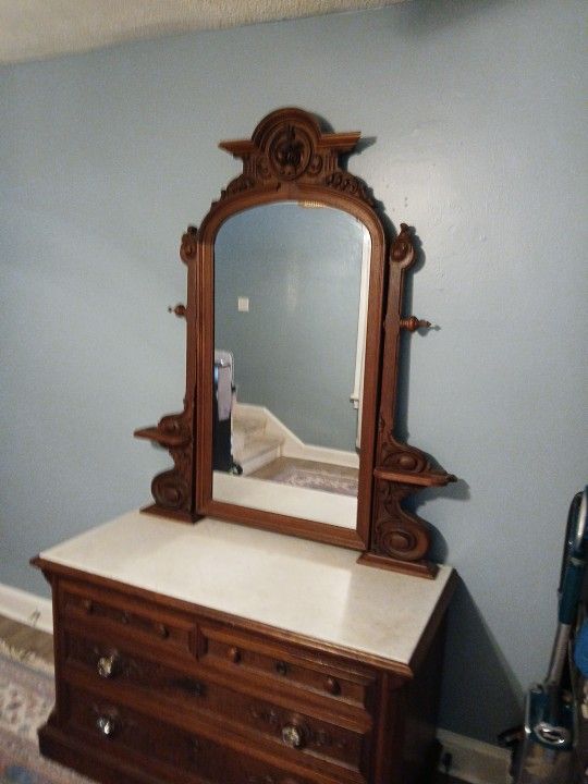 Walnut Victorian Dresser