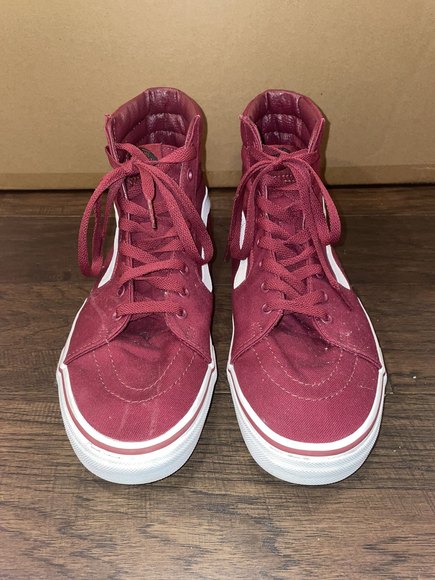 VANS Old Skool Maroon High Tops Size 12