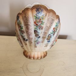 Antique Vase Porcelain Abington Flower Hand Painted USA Gold Trim