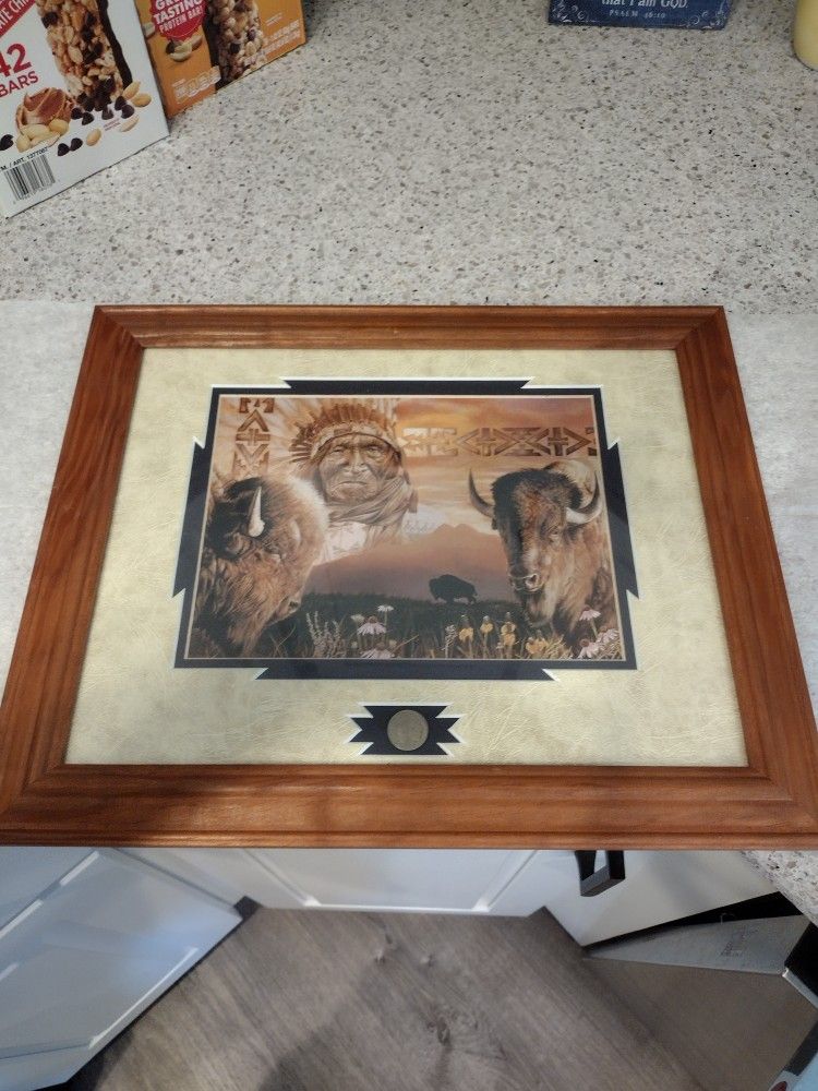 Beautiful "Keeper Of The Plains" Showcase Framed Print By Artist David Behrens