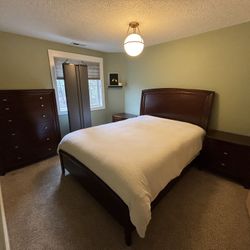 Queen Bed Set Solid Wood