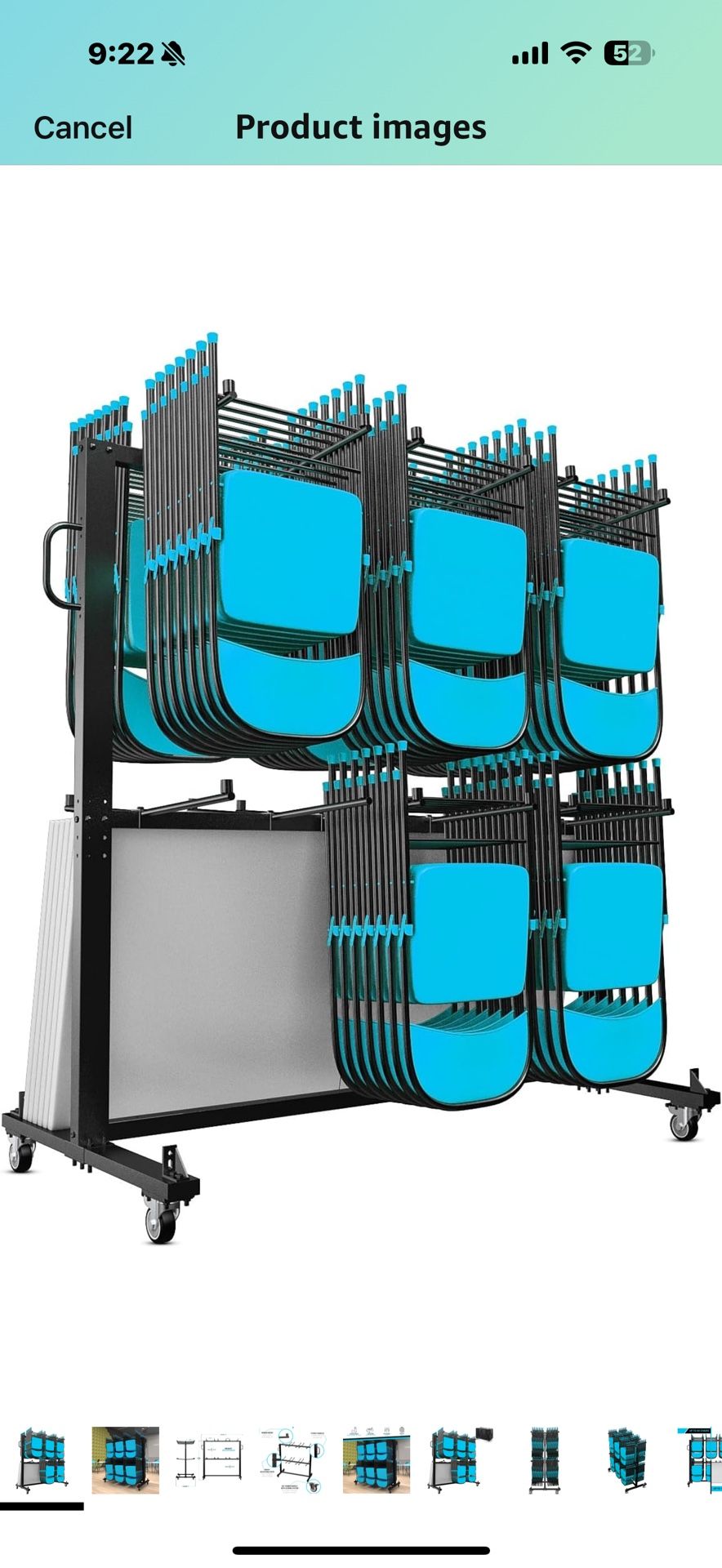 Flash Furniture Hawkins Heavy Duty Folding Table and Chairs Mobile Cart-Locking Wheels, Outdoor Cover, 84 Folding Chairs or 42 Chairs and 12 Tables Ca