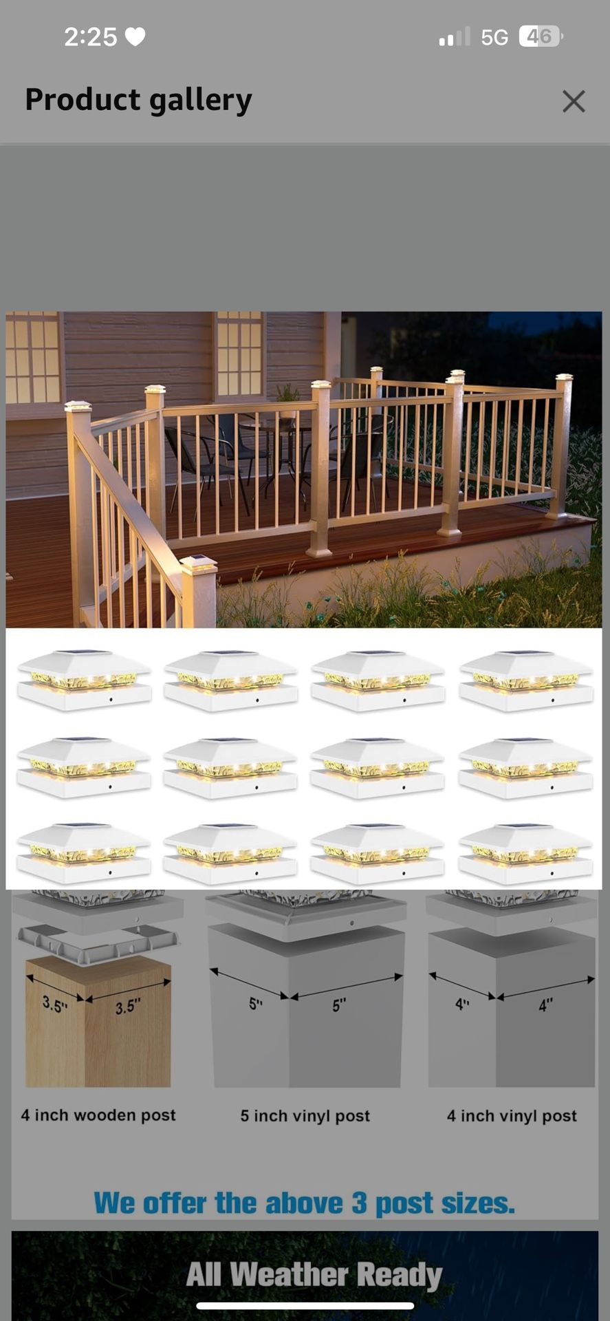 4x4 Solar Post Cap Light 12pack,Solar Fence - Cap Lights Outdoor Waterproof for Wooden/Vinyl Post,White Deck Post Cap Light Solar Powered with Warm Wh
