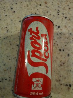 Vintage sport cola empty pop can/ produced by or for Canada dry limited/ Ontario Canada/284 ml