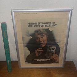 John Madden Miller Lite Magazine Print Ad Frame 