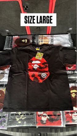 BAPE A Bathing Ape Black T-Shirt Size Large