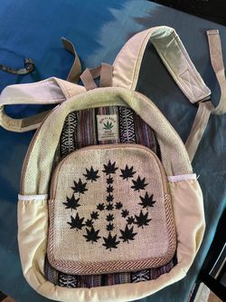 Hemp Leaf Peace Backpack Nepal 